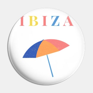 Ibiza Pastel colour Spanish Holiday Design Pin