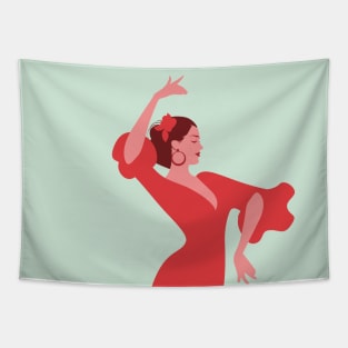 Beautiful Spanish flamenco dancer Tapestry