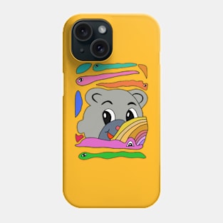 Bear face and snakes Phone Case