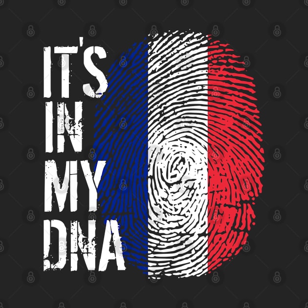 France Flag Fingerprint My Story DNA French by Your Culture & Merch
