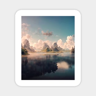 fantasy landscape painting Magnet