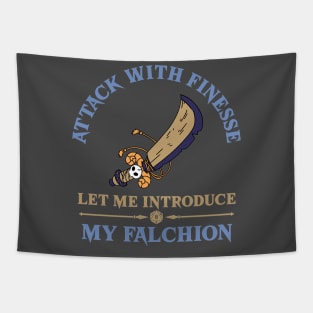 DnD Attack with Finesse Dungeons and Dragons falchion funny Tapestry