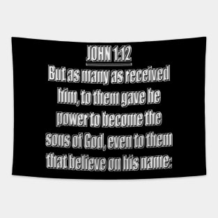 Bible Verse John 1:12 Tapestry