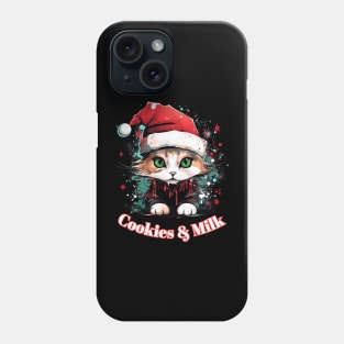 Cookies & Milk - Christmas Cat - Winter Holiday Phone Case