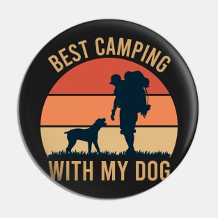 best camping with my dog - funny camping vacation - hiking with dog Pin