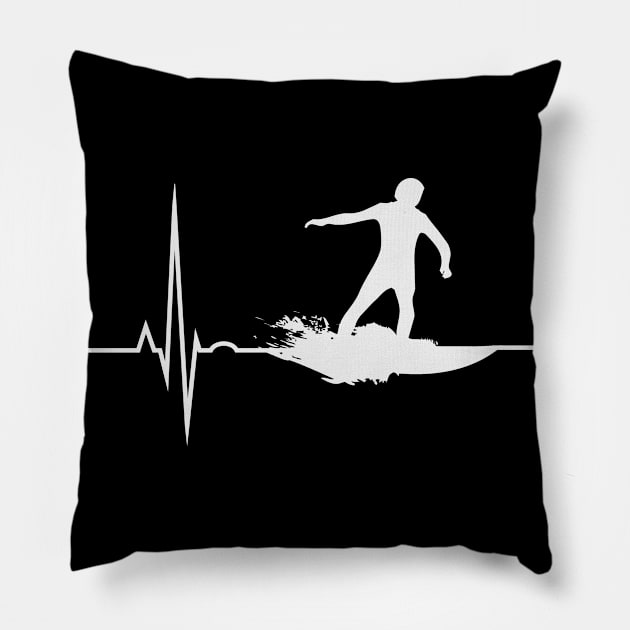 surfer ocean surfing gift wave kitesurfing Pillow by MrTeee