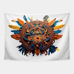 Aztec Mandala Tapestry