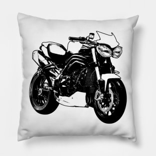 Triumph Street Triple Sketch Art Pillow