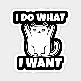 I do what I want funny cat Magnet