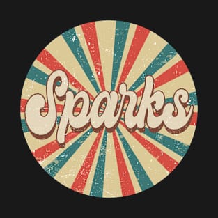 Circle Design Sparks Proud Name Birthday 70s 80s 90s Styles T-Shirt