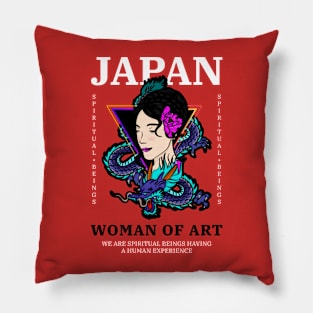 Japan Dragon Japanese Girl Pillow