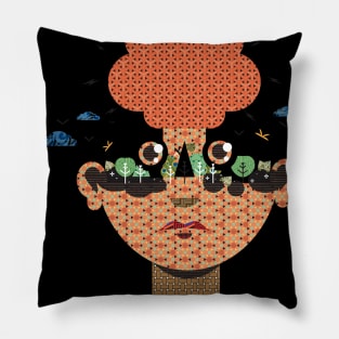 Unique face abstract art Pillow