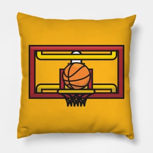 Basketball hoop and ball vector illustration. Pillow