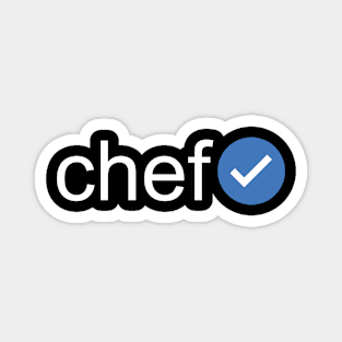 Verified Chef (White Text) Magnet