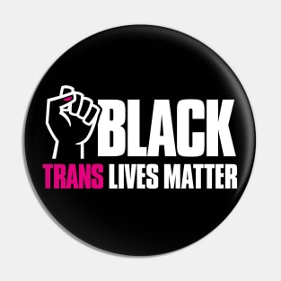 Black Trans Lives Matter Black transgender LGBTQ protesting  fist with nail polish Pin