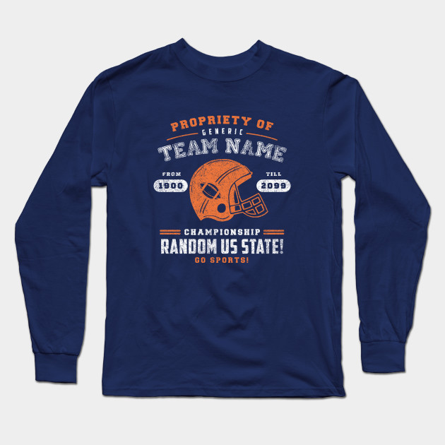Generic Football T Shirt I Love Sports Long Sleeve T Shirt