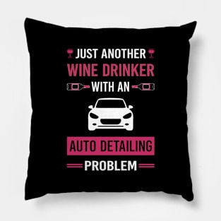 Wine Drinker Auto Detailing Car Detail Detailer Pillow