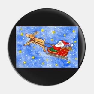 Santa's Sleigh Pin