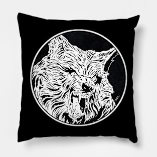 THE HOWLING (Circle Black and White) Pillow