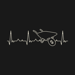 Wheel Barrell. Heart. Love. EKG. Pulse. Beat. T-Shirt