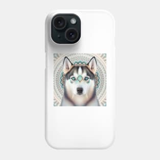 Fractal Design of A Siberian Husky Phone Case