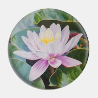 Transcend - water lily painting Pin