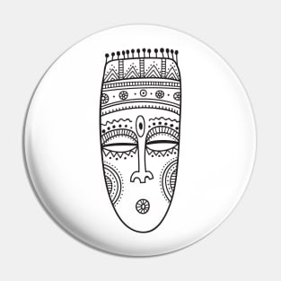 Tribal mask Black Pin