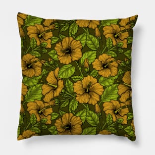 Yellow hibiscus Pillow