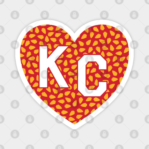 Arrowhead KC Heart Magnet by bellamuert3