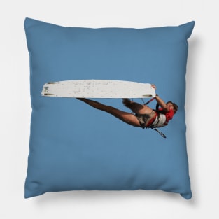 Kitesurfer Freestyle Action Color Illustration Pillow