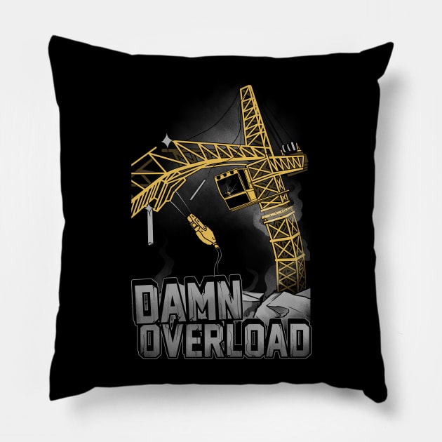 Tower Crane Accident Pillow by damnoverload