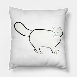 Beautiful white cat Pillow