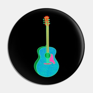 Colorful Guitar Pin