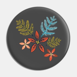 Cute Pine & Poinsettia Pin