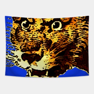 Comic and african lioness Tapestry