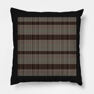 Dark Academia Aesthetic Calan 1 Hand Drawn Textured Plaid Pattern Pillow