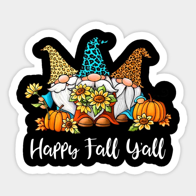 Gnomes Happy Fall Y'all Los Angeles Rams Shirt