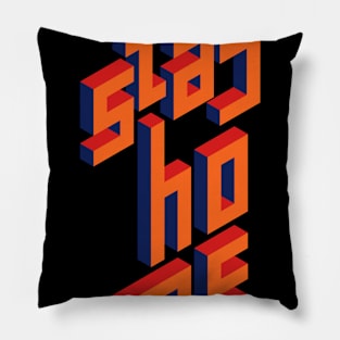 stay home - isometric Pillow