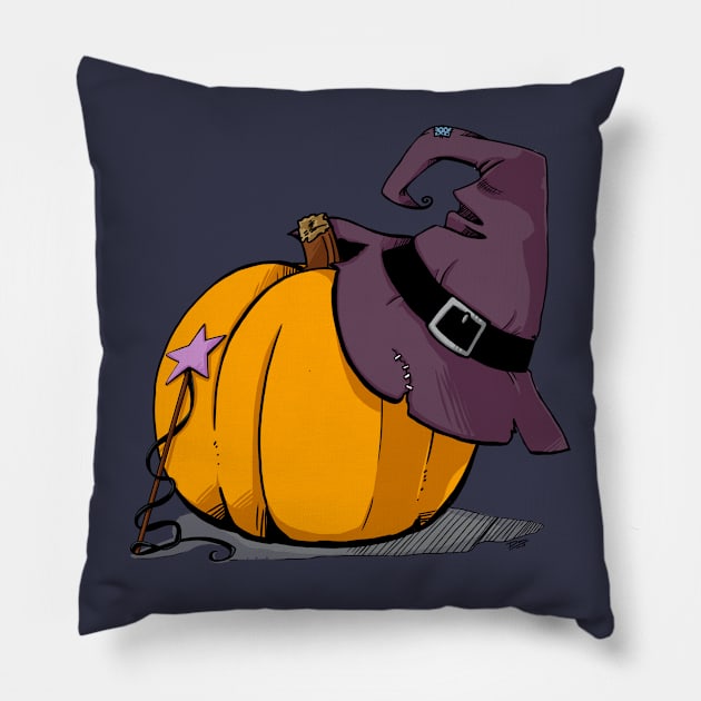 Pumpkin & Spice & Everything Halloween Pillow by Lab Reject Studios