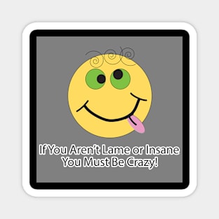 If You Aren't Lame or Insane You Must Be Crazy! - 1 Magnet