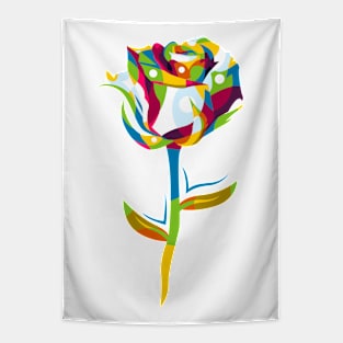 Colorful Rose Flower Tapestry