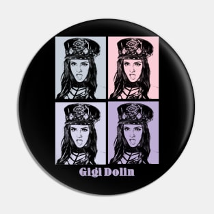 Gigi Dolin Wrestling Pop Art Pin