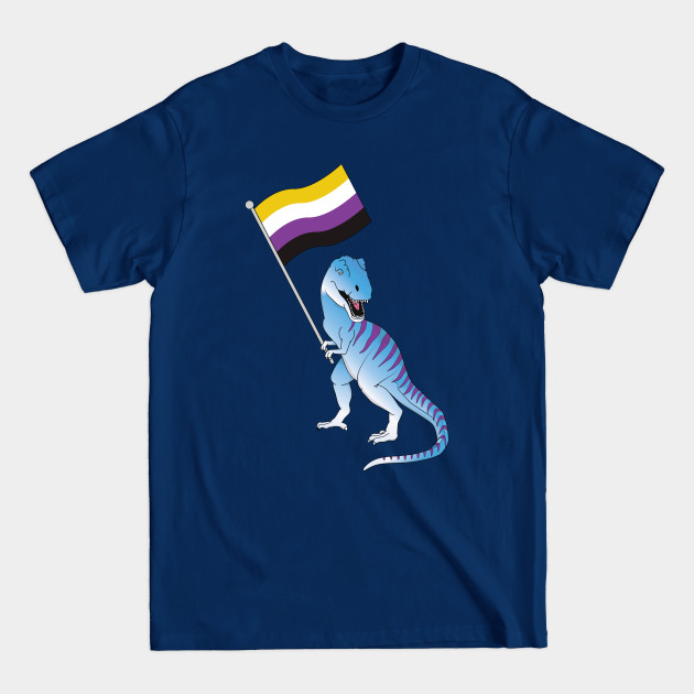 Discover Nonbinary Flag Dinosaur LGBTQIA Pan Pride LGBT Nonbinary Decal - Cat - T-Shirt