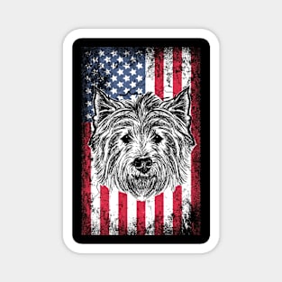 Patriotic Westie American Flag Magnet