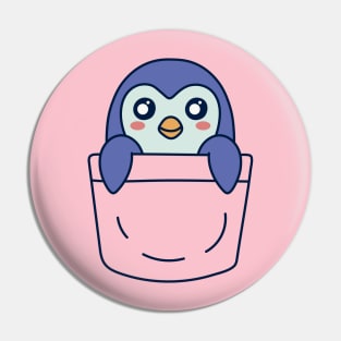 Penguin In Pocket Kawaii Bird Lover Pin
