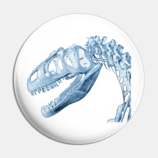 T-Rex Skeleton Blue Pin