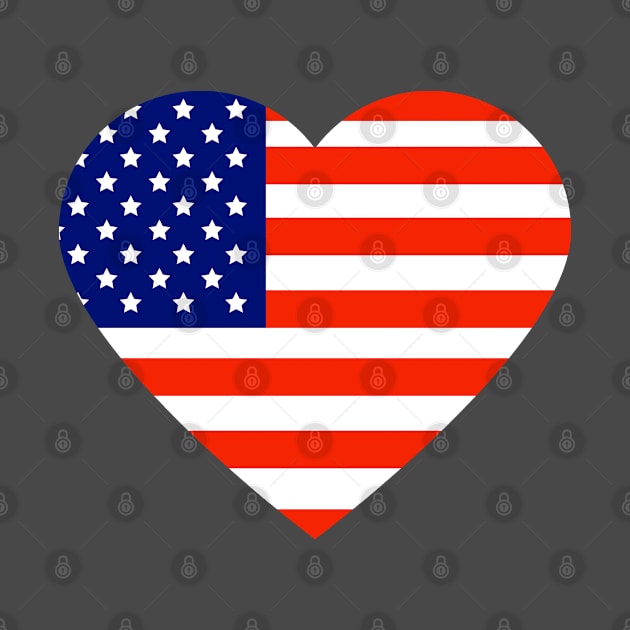 America Flag Heart 4th Of July, USA Flag Heart by lightbulbmcoc