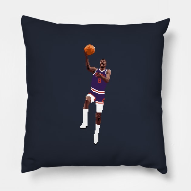 Eddie Johnson Pixel Layup Pillow by qiangdade