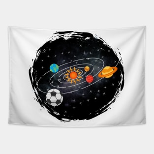 soccer planets kids - Light Colors Tapestry