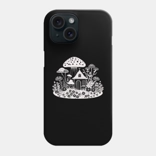 Cottagecore Tiny Cottage With Mushrooms And Flowers Phone Case